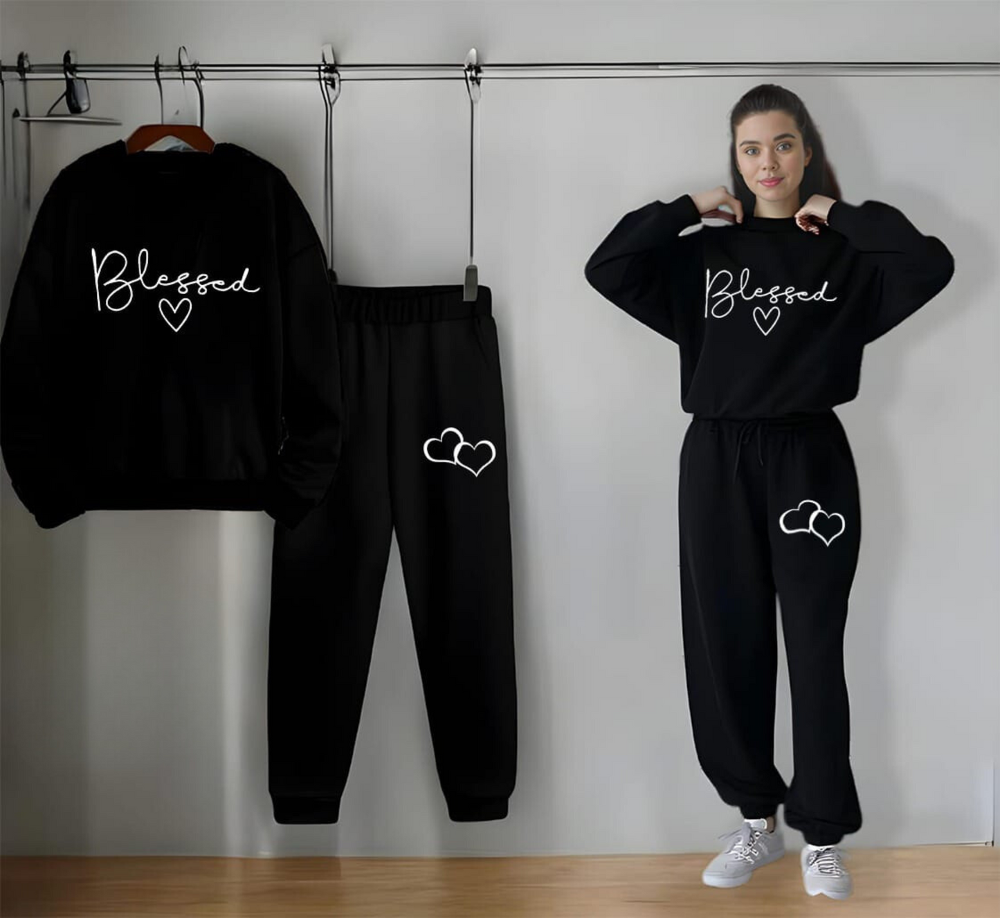 Sweatshirt & Trouser Set For Girls