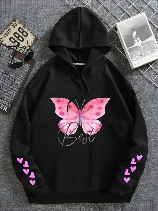 Butterfly Printed Hoddie for Girls