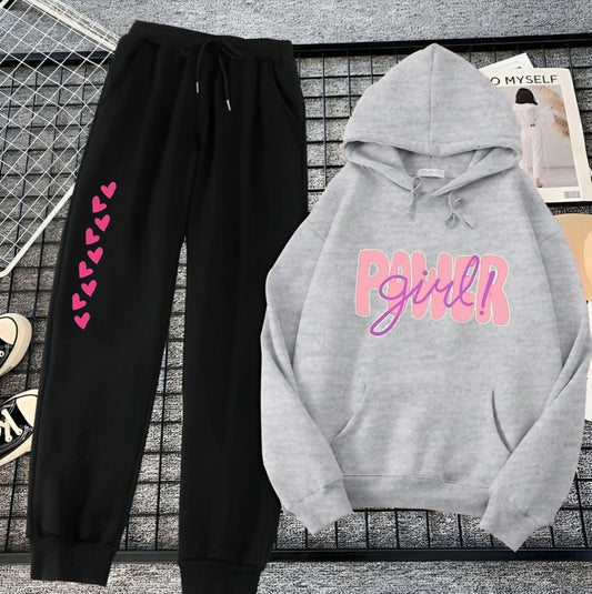 Hoodie & Trouser Set For Girls