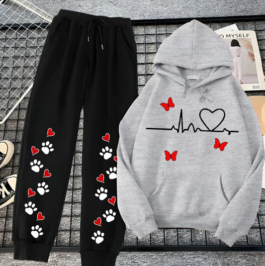 Hoodie & Trouser Set For Girls