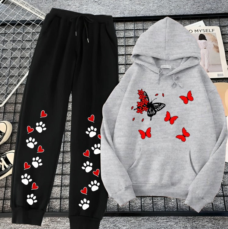 Hoodie & Trouser Set For Girls